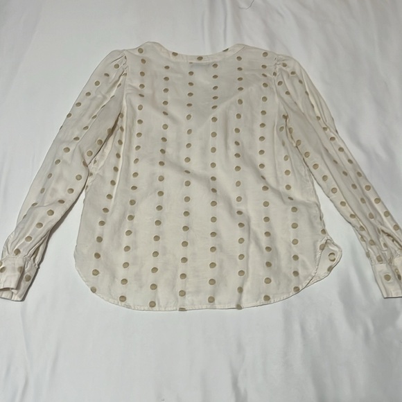 Loft Embroidered Polka Dot Blouse - Picture 2 of 4